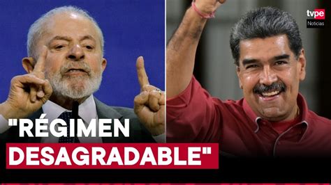 Lula Tilda Gobierno De Nicol S Maduro De Desagradable Con Sesgo