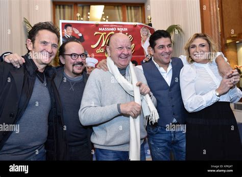 Naples Italy 15th Dec 2017 The Cast Of Movie Enzo Salvi Maurizio