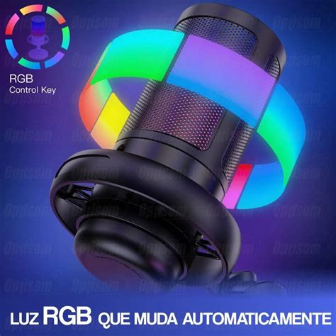 Microfone Gamer Condensador Tomate Mt R Rgb Led Preto Shopee Brasil