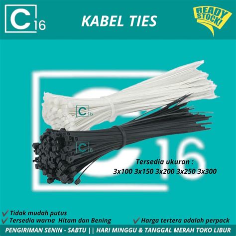 Jual Kabel Ties Kabel Tis Cable Tis Putih Hitam Cm Cm Cm Cm