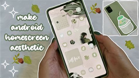 Make Your Android Homescreen Aesthetic Pastel Green Theme Youtube