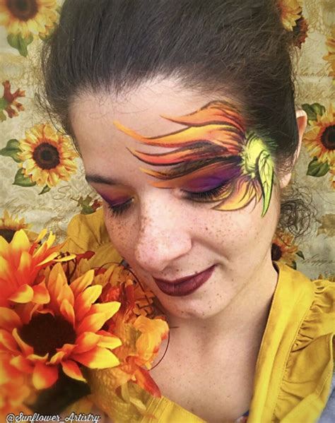 Flower Face Paint By Lea Holman Sunflower Artistry Face Painting