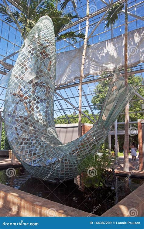 A Glass Fish Sculpture At The Sculpture Garden Editorial Stock Image