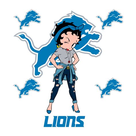 Detroit Lions Betty Boop Nfl Girl Svg Inspire Uplift