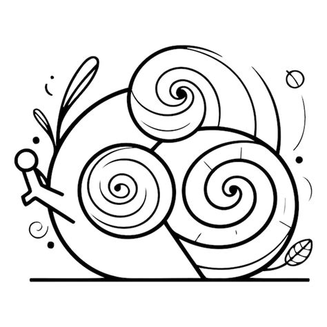 Ilustra O Vetorial De Caracol Desenhado M O Em Estilo De Desenho