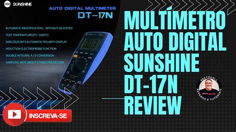 Multímetro Auto Digital SUNSHINE DT 17N Review YouTube