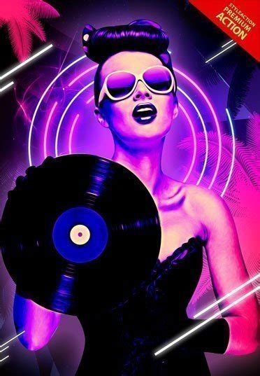 80s Retro Poster Photoshop Action 16135 Styleactions