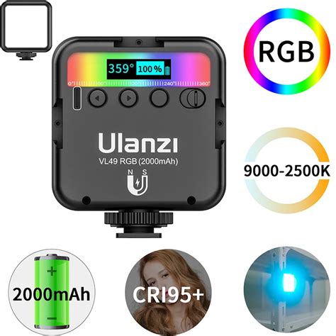 Ulanzi Vl Rgb Full Color Led Video Light K K Lux Magnetic