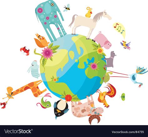 Animal planet Royalty Free Vector Image - VectorStock