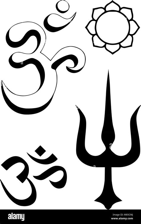 Hinduistische Symbole Stock Vektorgrafiken Kaufen Alamy