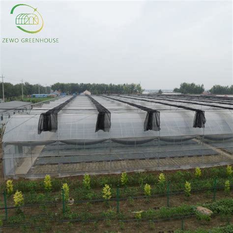 Agriculture Venlo Arch Type Multi Span Plastic Film Greenhouse With Wet