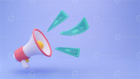 Megaphone Announcement Product Promotion Alert D Illustration