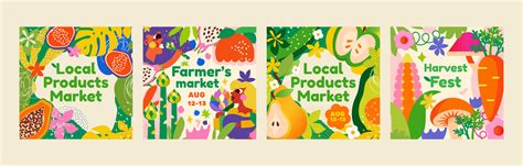 Templates For A Farmers Market Harvest Festival Or Food Fair