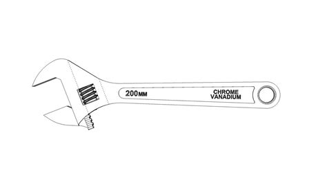 Adjustable Wrench D Model Cgtrader