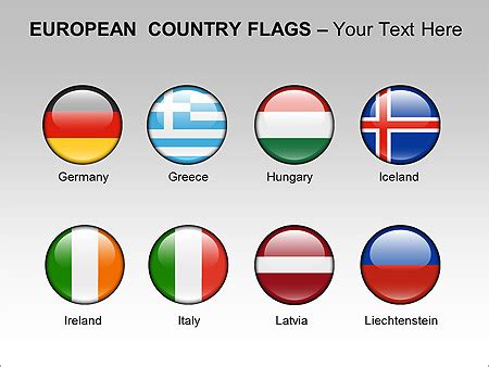 European Country Flags Ppt Diagrams Chart Design Id