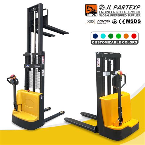 1ton 1 5ton 2ton 3ton Van Self Loading Semi Electric Stacker Portable