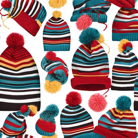 Knitted Hats And Pom Poms Free Stock Photo Public Domain Pictures
