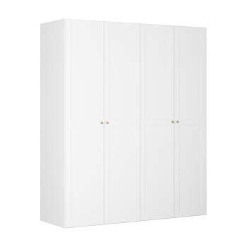 Armoire 2 portes 1 tiroir blanc cassé cannage en rotin Debbie Maisons