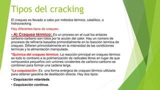 Tema Parte Tipos De Cracking Craqueo Termico Ppt