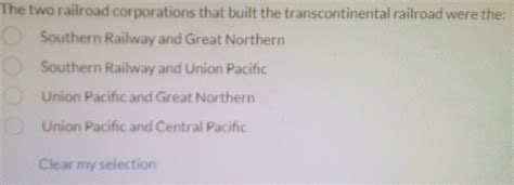 solved   railroad corporations  built  transcontinental