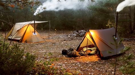 Hot Tent Camping In Freezing Temperatures Youtube