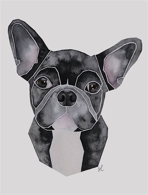 Hundeportrait Nach Fotovorlage Hundeportrait Tierportrait Frenchie