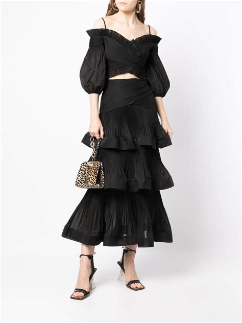 ZIMMERMANN Pleated Off The Shoulder Top Farfetch