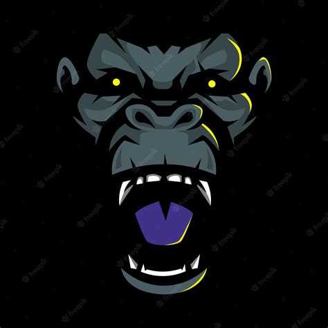 Premium Vector Angry Gorilla Mascot Illustration Vector Isolated On