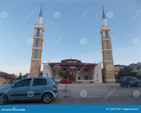 A Mosque With Two Minarets Editorial Photography Image Of Denizli