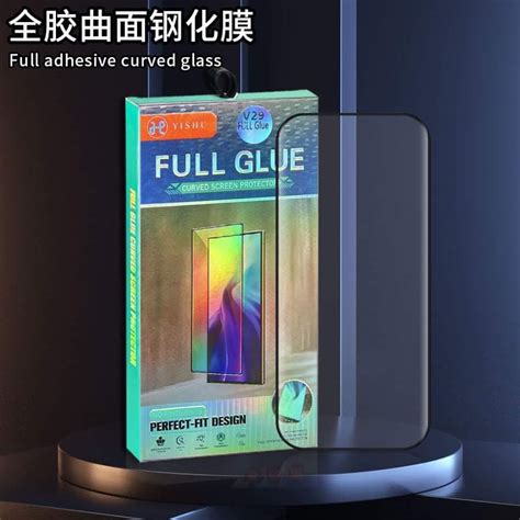 Full Glue Tempered Curve Infinix Hot Pro Redmi Note Pro Oppo Reno Pro V V Pro V