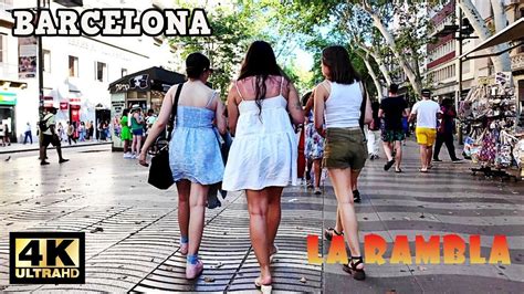 Barcelona Ciudad De Verano 🌞 Las Ramblas Walking Tour July 2024 Barcelona Spain [4k 60ftps