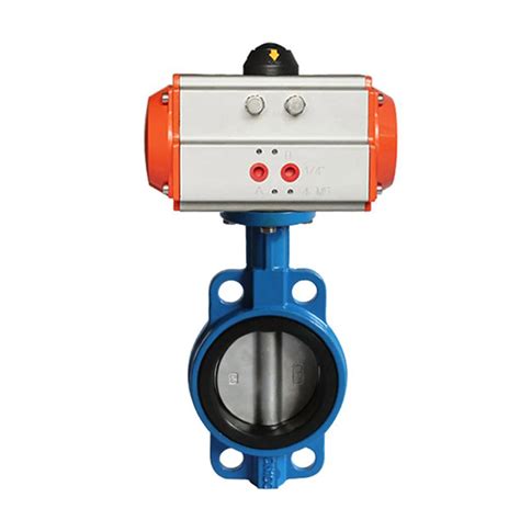 DIN 10 Inch Cast Iron Pneumatic Butterfly Valve Double Acting DN250