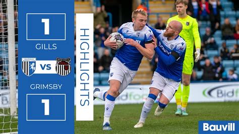 HIGHLIGHTS Gillingham 1 Grimsby Town 1 YouTube