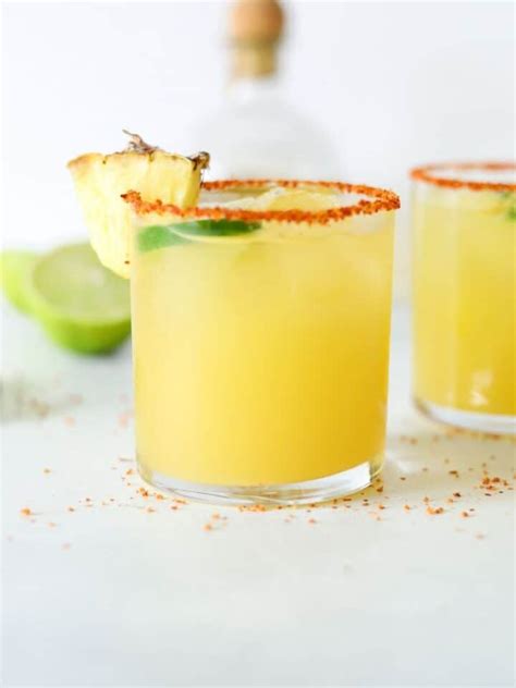 Spicy Pineapple Jalapeño Margarita (On the Rocks) - Simply Made Eats