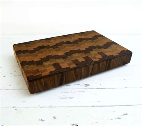 Waves End Grain Chopping Board The Wooden Chopping Board Company