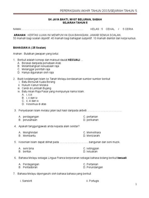 Sejarah Tahun 4 Unit 2 Worksheet Gambaran Riset Riset