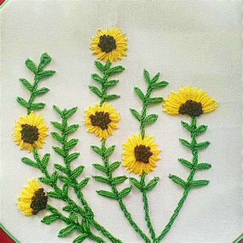 Girasoles Bordados Embroidery Tutorials Ribbon Embroidery Embroidery