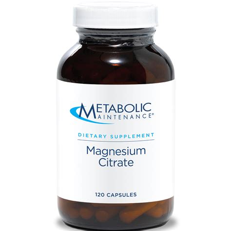 Magnesium Citrate 120 Caps By Metabolic Maintenance IPM Supplements