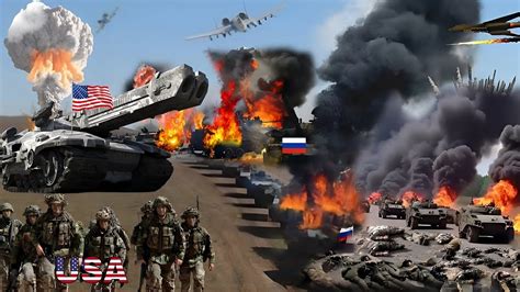 Now Us Stealth Tanks Block The Advance Of A Convoy Of Companies Of