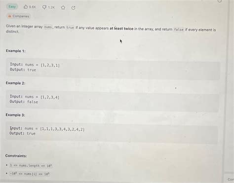 Solved Given An Integer Array Nums Return True If Any Value Chegg