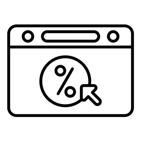 Click Through Rate Line Icon Vector Art At Vecteezy