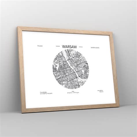 Obraz Plakat Anatomia Warszawy X Cm Mapa Warszawa Polska