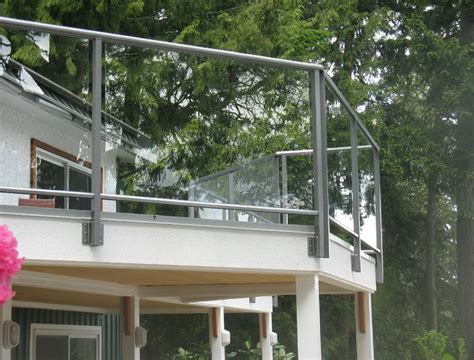 Aluminum Deck Railing With Glass Panels Home Design Ideas