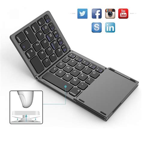 Universal Mini Clavier Tactile Pliant Clavier Bluetooth Sans Fil Avec