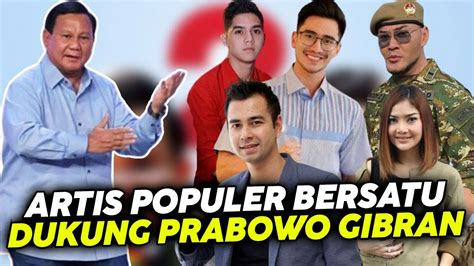 Raffi Ahmad Deddy Corbuzier Dukung Gemoy Artis Pendukung Capres