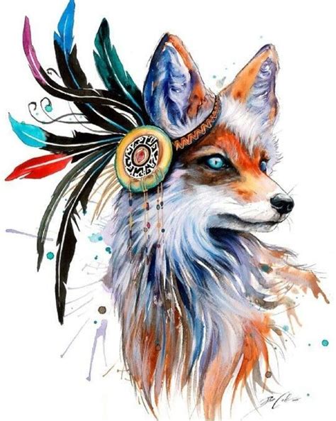 Native American Fox Art Find The Correct Headdress For The Fox Soux