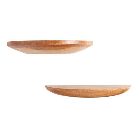 Natural Wood Half Circle Wall Shelves 2 Pack World Market