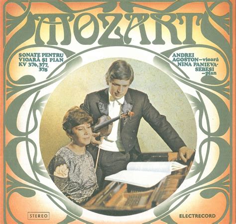 Mozart Sonate pentru vioară și pian KV 376 377 378 Disc Vinil