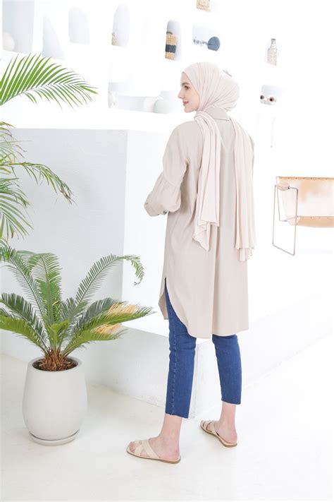 CHEMISE MANCHES BOUFFANTES NUDE