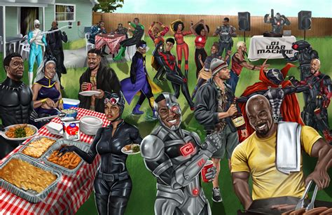 'A Super Black Cookout' Poster | Black comics, Superhero, African ...